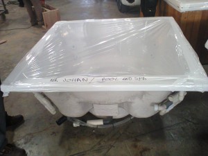 4 Seater Jacuzzi Standing on Factory floor